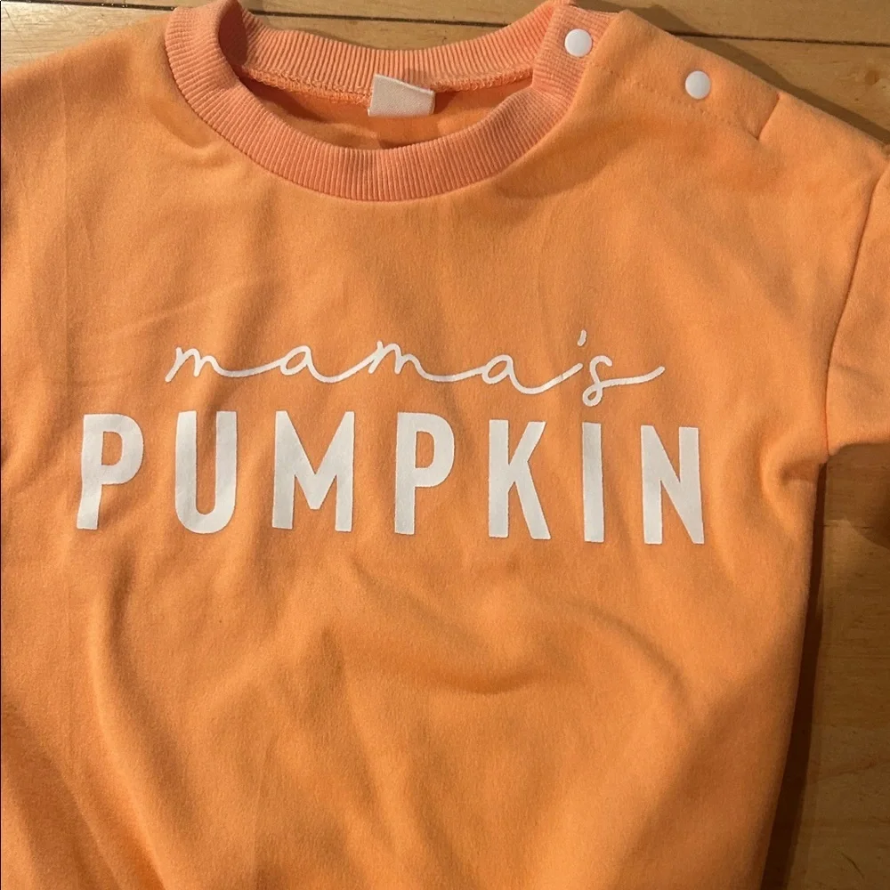 Orange 'Mama's Pumpkin' Kids Onesie